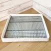 Rabbit litter box with grey grate FlopBunny 8