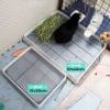 Rabbit litter box with grey grate FlopBunny 12